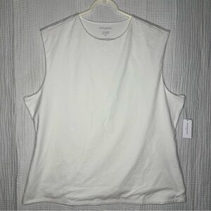 Banana Republic Soft Stretch White Sleeveless Tank Top Womens XL NWT MSRP $25